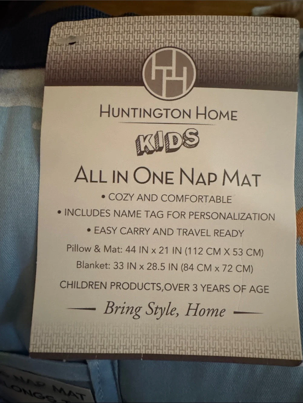 Children's Roll-Up, Nautical Theme, Nap Mat with Name Pocket NWT